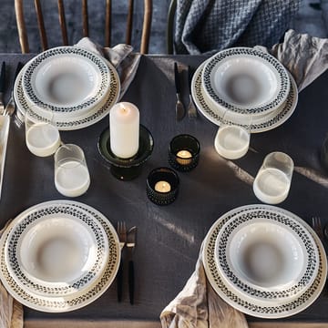 Klappersten tallerken 28 cm 4-stk. - svart-hvit - Scandi Living