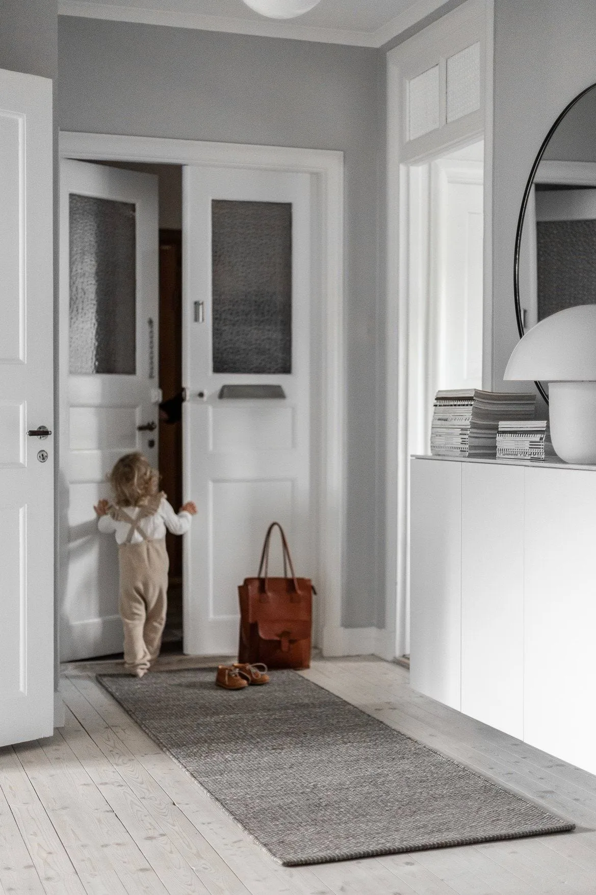 Lea ullteppe svart, 80x240 cm Scandi Living
