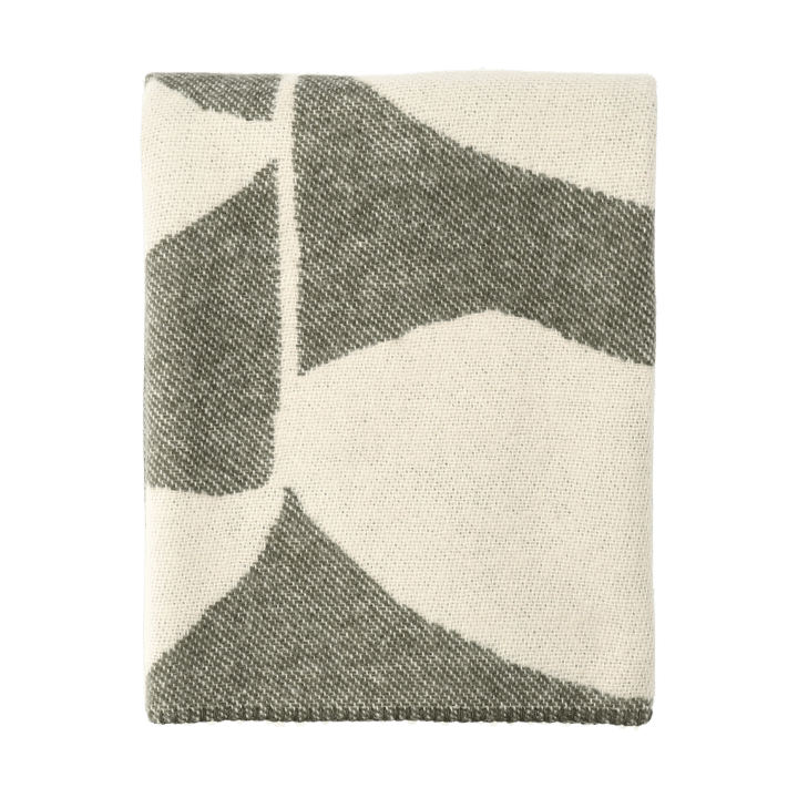 Leaf ullpledd 130x180 cm - Khaki grønn - Scandi Living