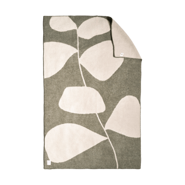 Leaf ullpledd 130x180 cm - Khaki grønn - Scandi Living