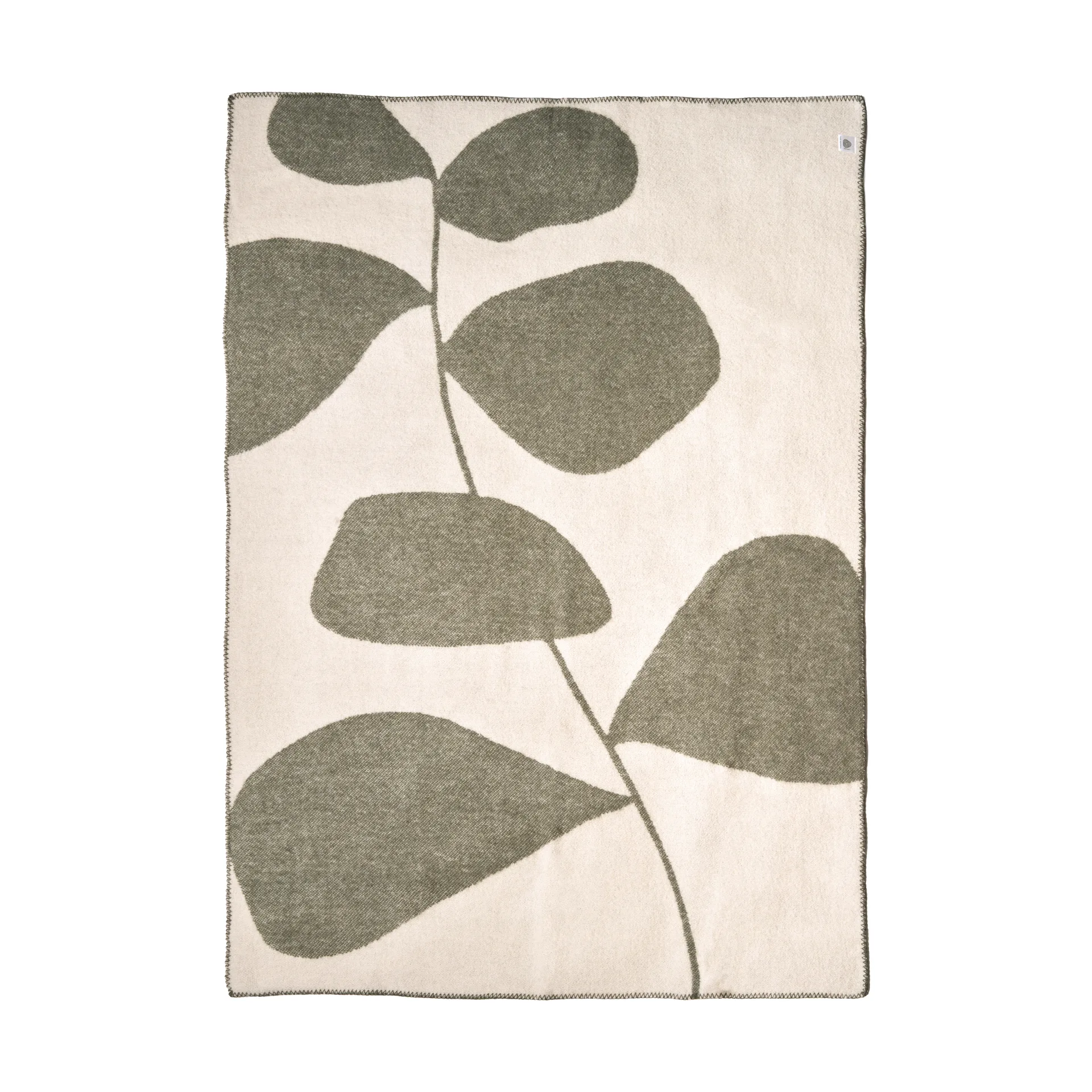 Leaf ullpledd 130x180 cm, Khaki grønn Scandi Living