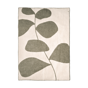 Leaf ullpledd 130x180 cm - Khaki grønn - Scandi Living
