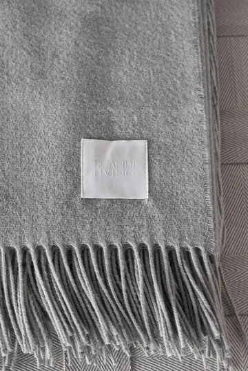 Loom bomullspledd 125x170 cm - Fog - Scandi Living