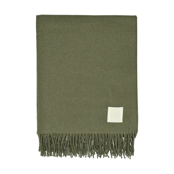 Loom bomullspledd 125x170 cm - Khaki - Scandi Living