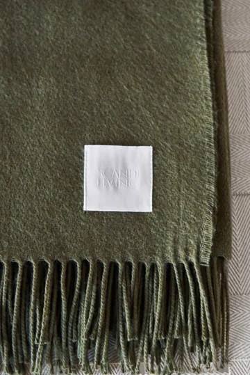 Loom bomullspledd 125x170 cm - Khaki - Scandi Living