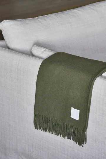 Loom bomullspledd 125x170 cm - Khaki - Scandi Living