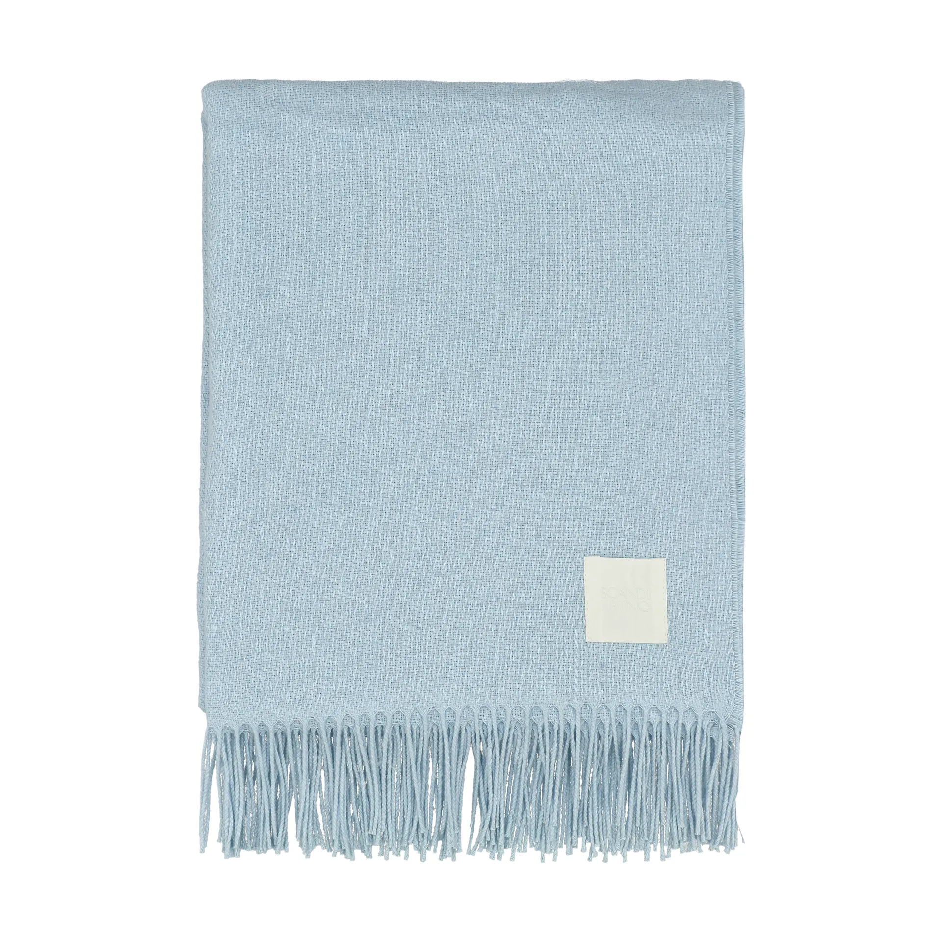 Loom bomullspledd 125x170 cm, Sky blue Scandi Living