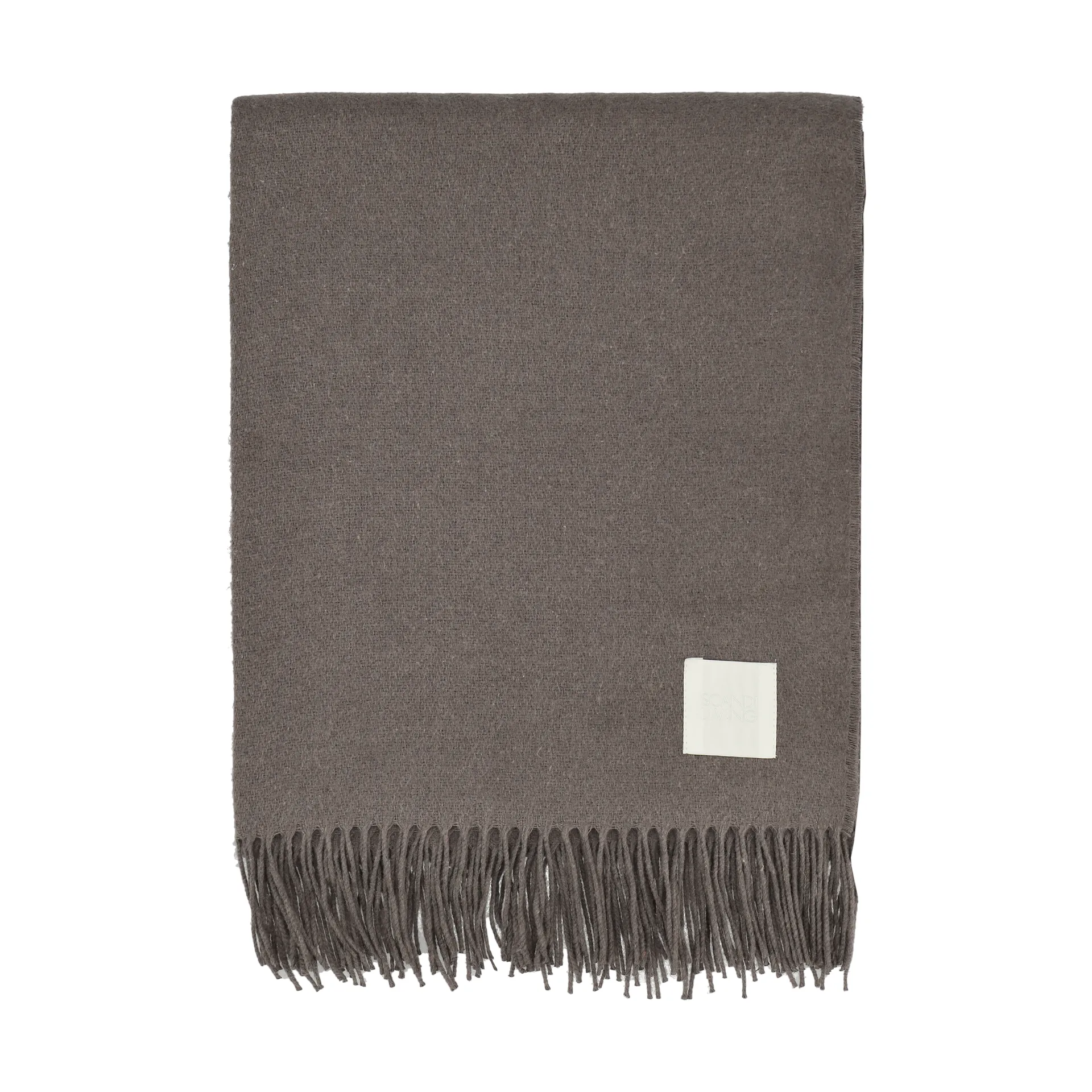 Loom bomullspledd 125x170 cm, Taupe Scandi Living