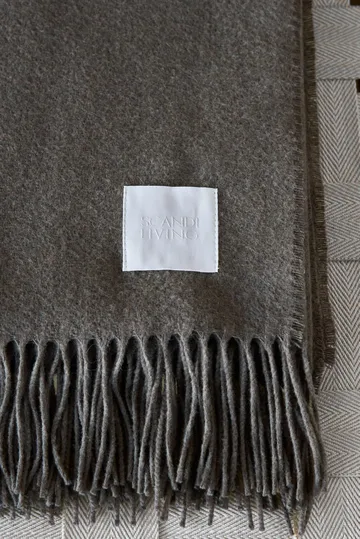 Loom bomullspledd 125x170 cm - Taupe - Scandi Living