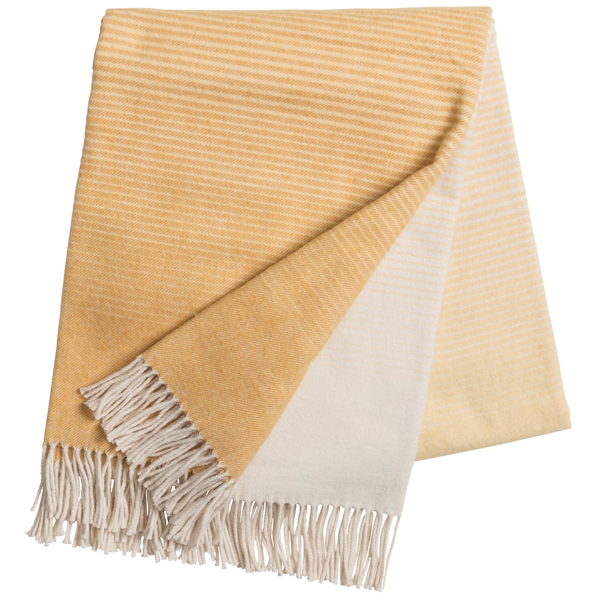 Bilde av Scandi Living Mist bomullsspledd Mustard