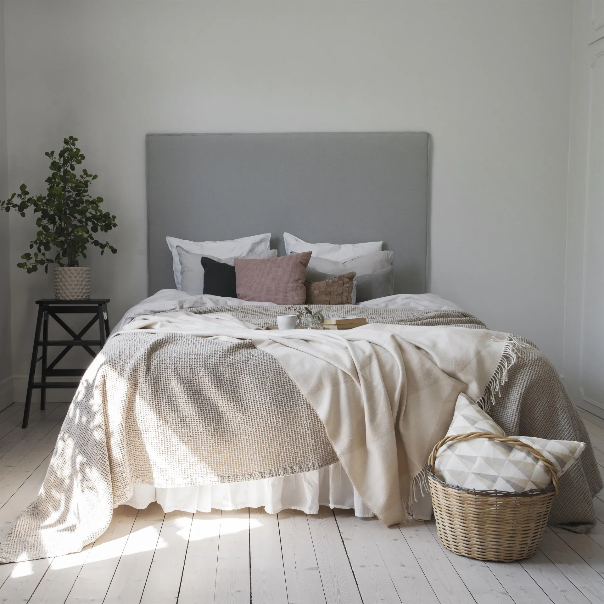 Moss sengeteppe 260x260 cm, Beige Scandi Living