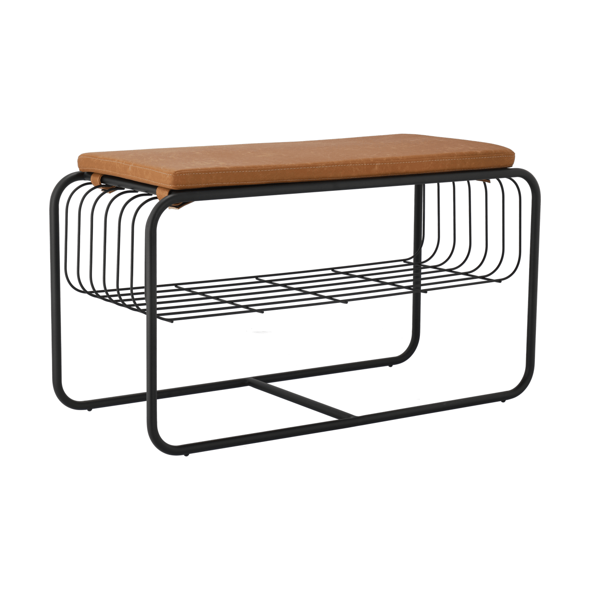 Scandi Living Nod benk/skohylle 80x36c42 cm Black