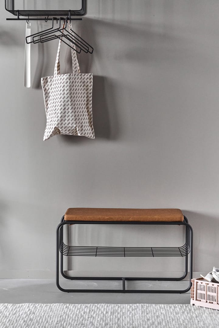 Nod benk/skohylle 80x36c42 cm, Black Scandi Living