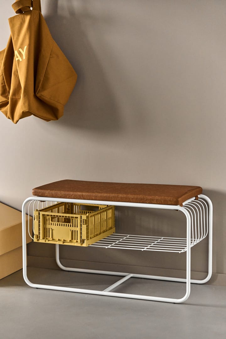 Nod benk/skohylle 80x36c42 cm, White Scandi Living
