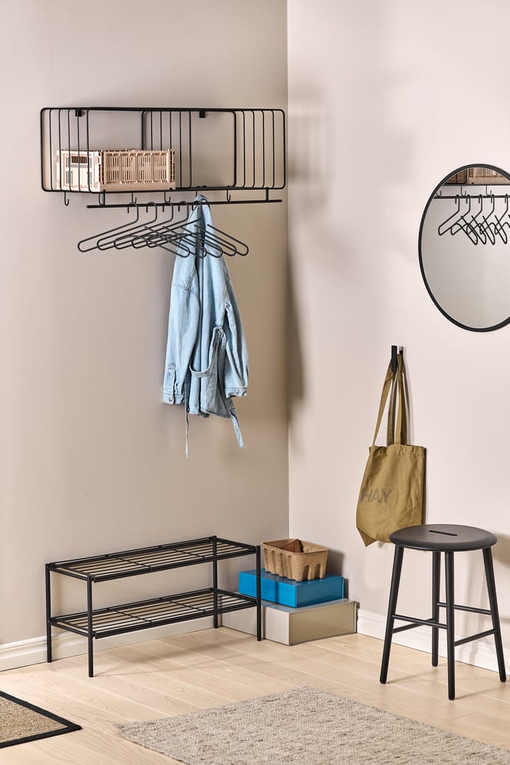 Nod hatthylle 90 cm, Black Scandi Living