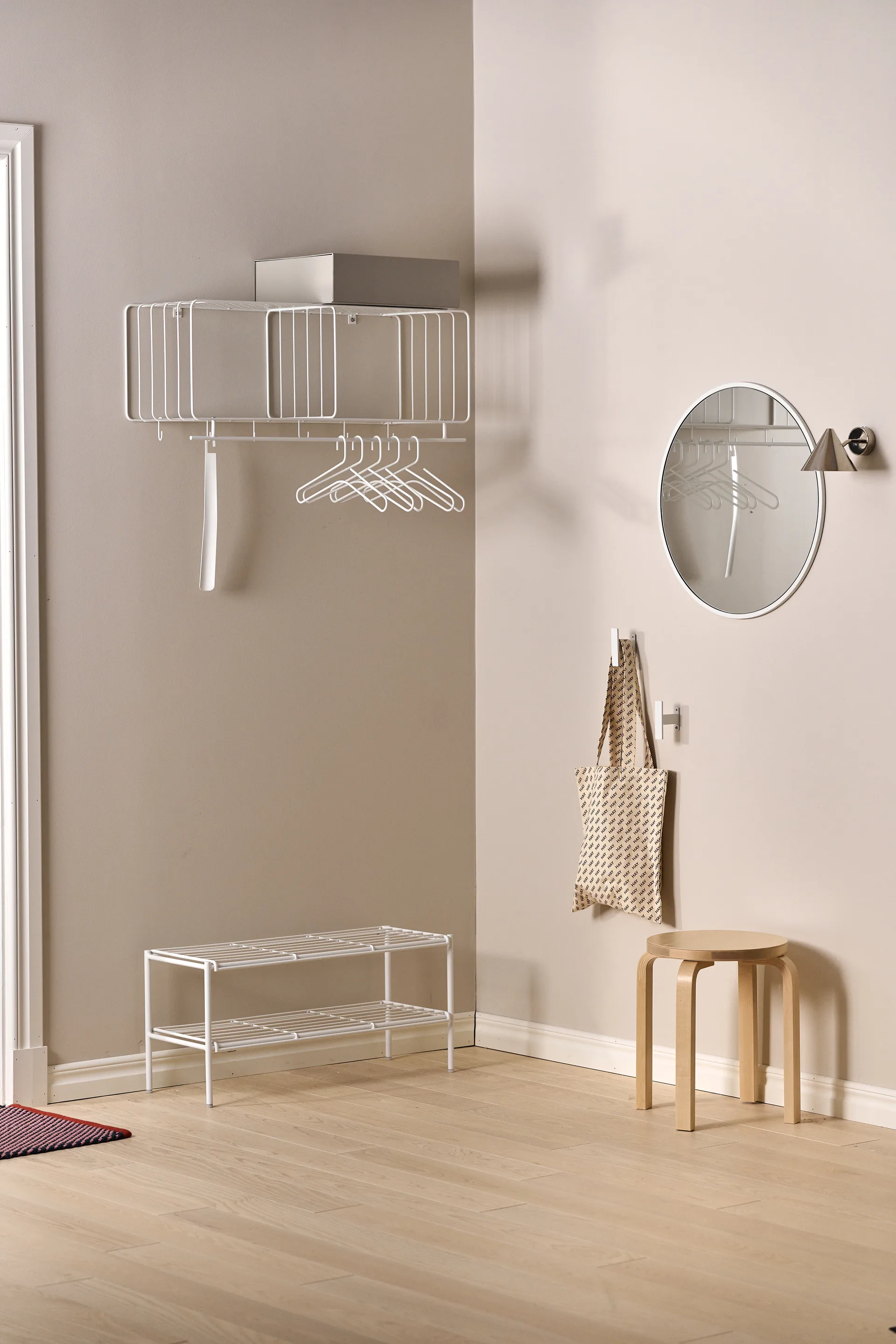 Nod skohylle 80x30x37 cm, White Scandi Living