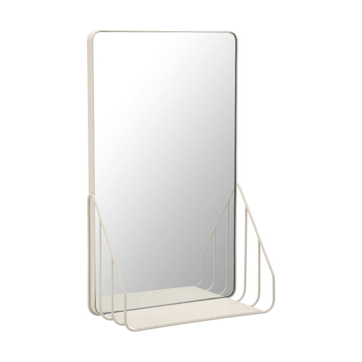 Bilde av Scandi Living Nod speil med hylle 30x50 cm Beige