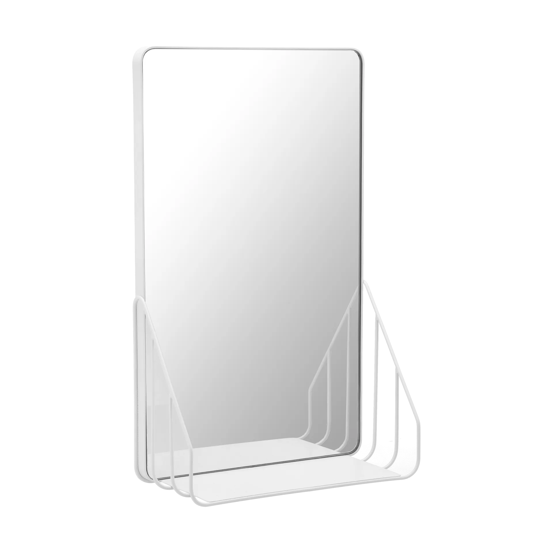 Nod speil med hylle 30x50 cm, White Scandi Living