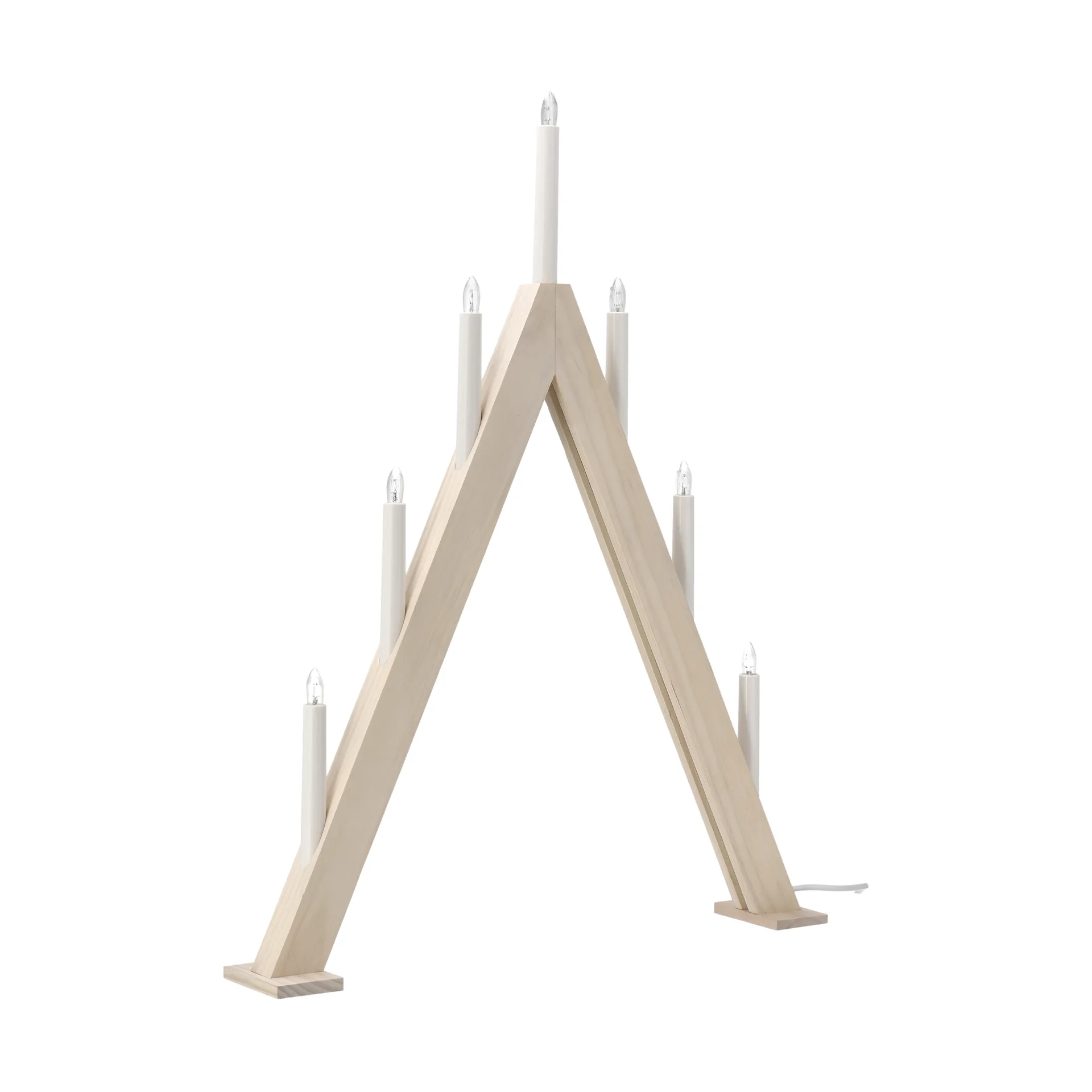 Nord adventslysestake 60 cm, Hvitlasert Scandi Living