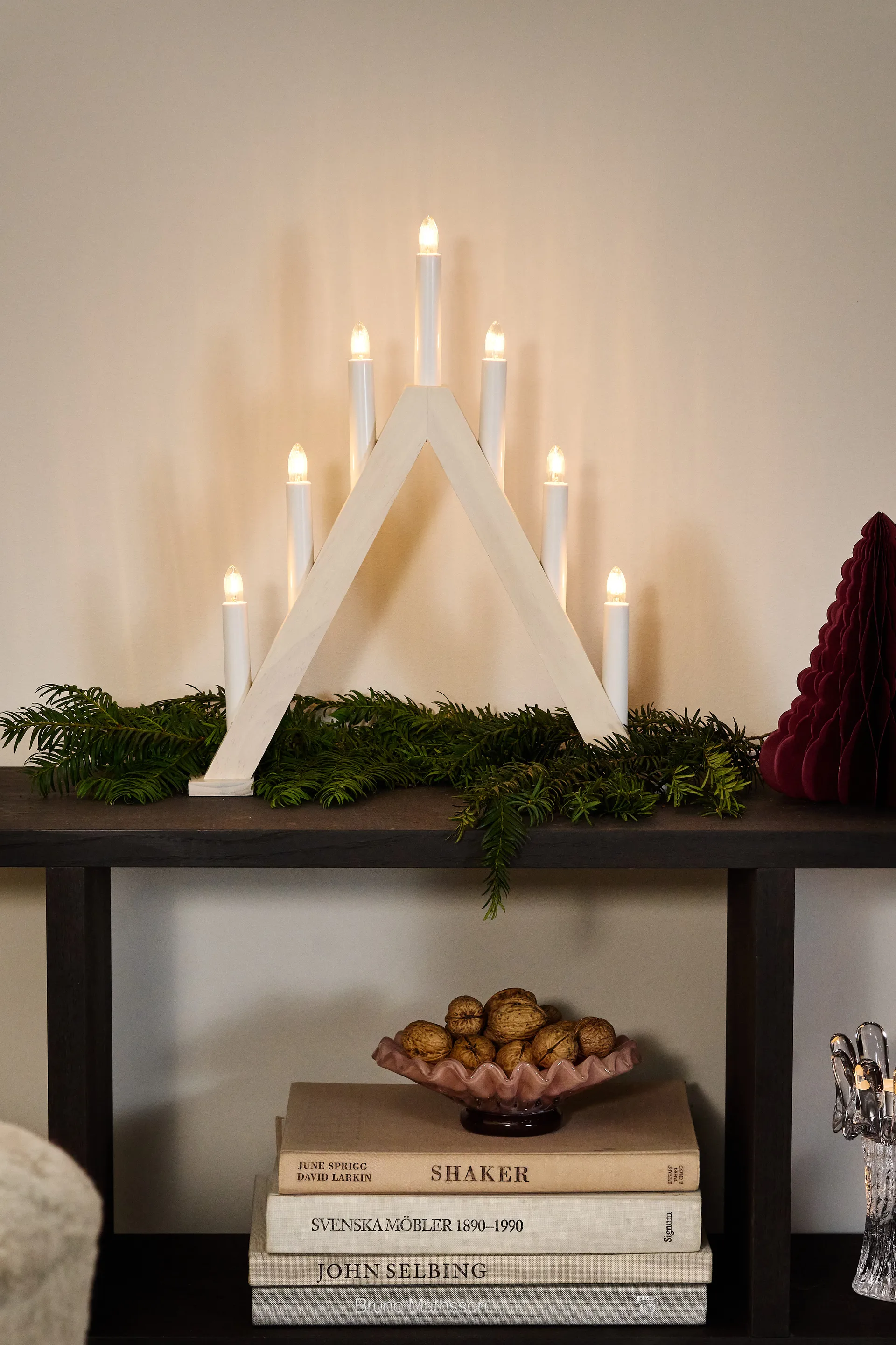 Nord adventsstake 40 cm, Hvitlasert Scandi Living