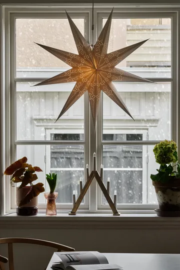 Nord adventsstake 40 cm - Mørkbeiset - Scandi Living