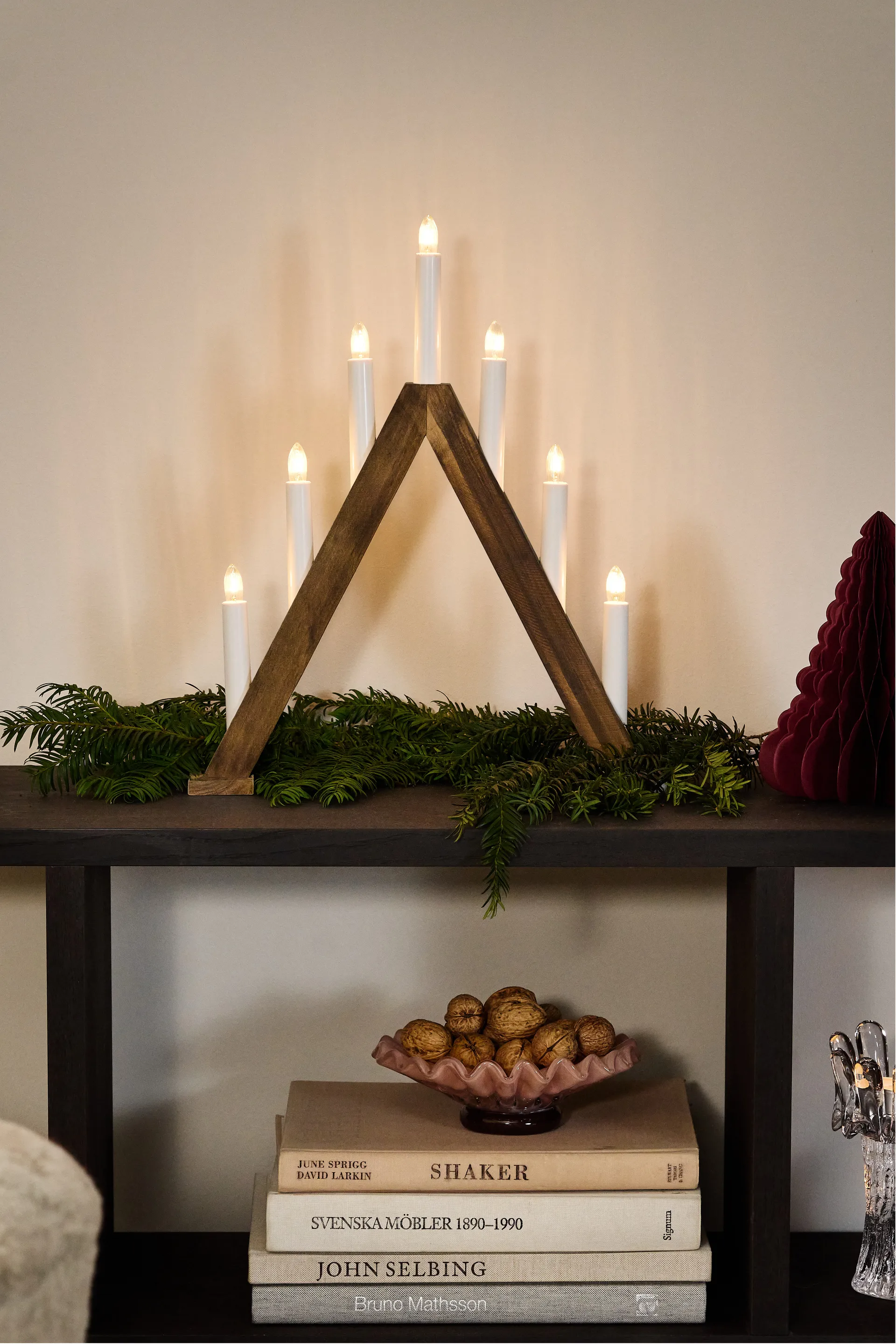 Nord adventsstake 40 cm, Mørkbeiset Scandi Living