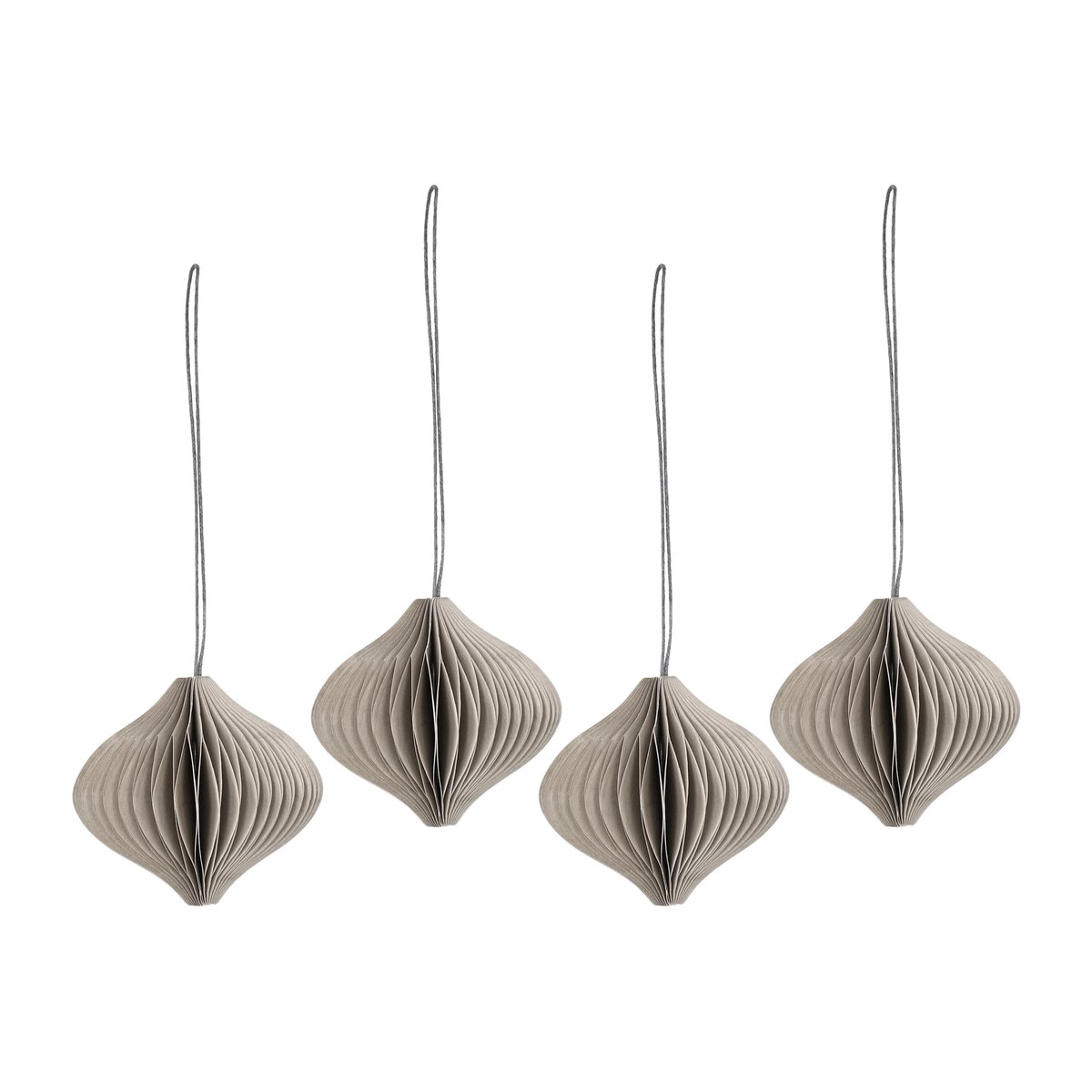 Scandi Living Onion juletrekuler 4-pakning Beige