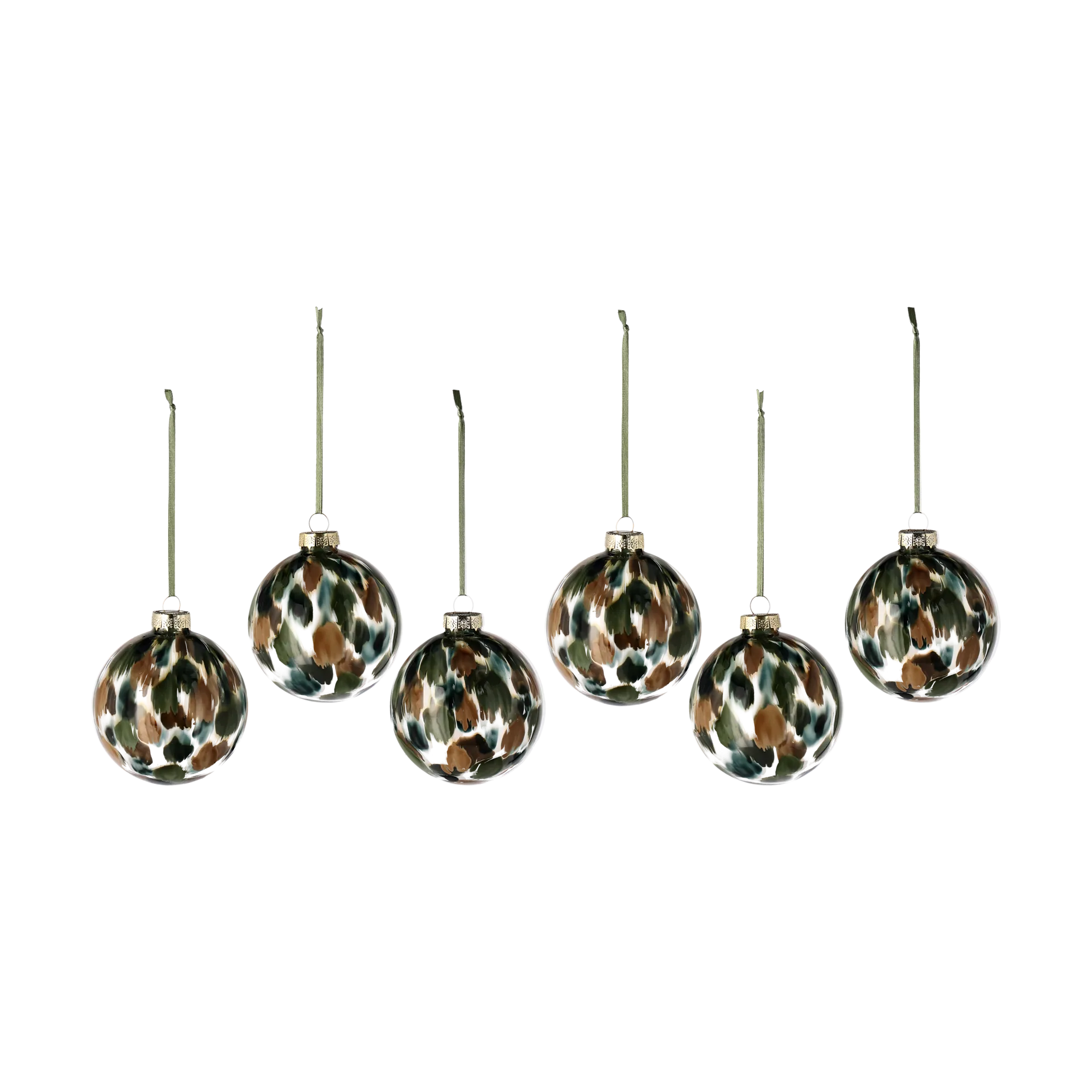 Overcast julekule Ø8 cm 6-pack, Grønn Scandi Living