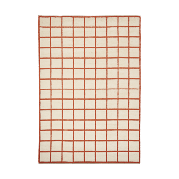 Pasture ullteppe naturhvit/rust - 170x240 cm - Scandi Living
