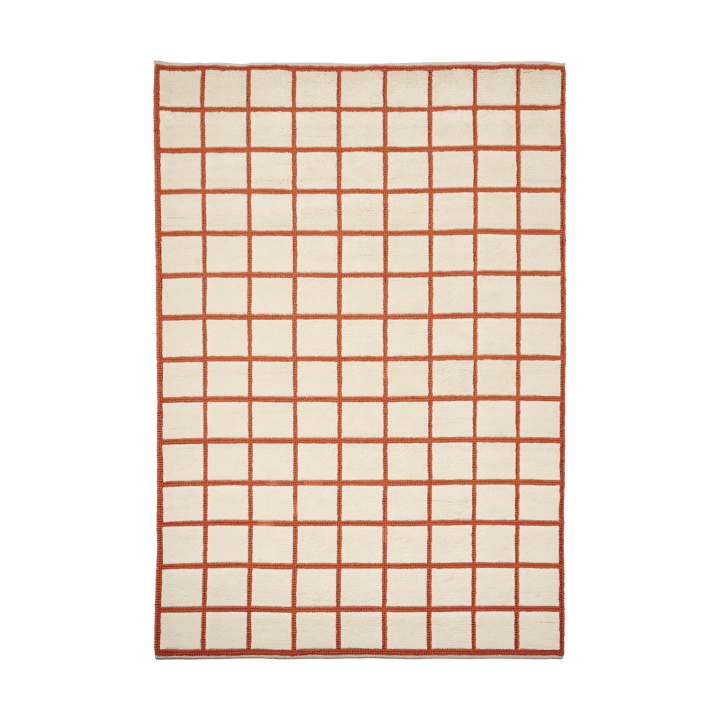 Pasture ullteppe naturhvit/rust - 170x240 cm - Scandi Living