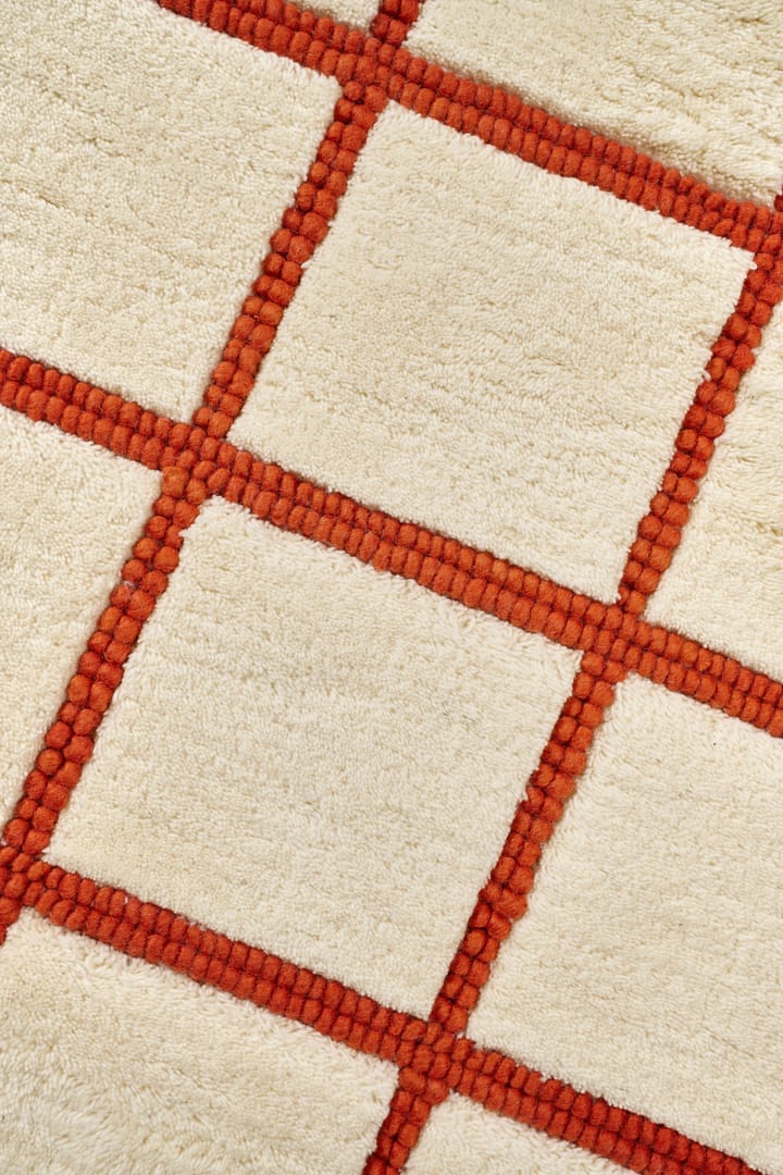 Pasture ullteppe naturhvit/rust, 170x240 cm Scandi Living