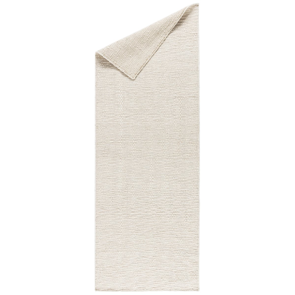 Bilde av Scandi Living Pebble ullteppe hvit 80x240 cm