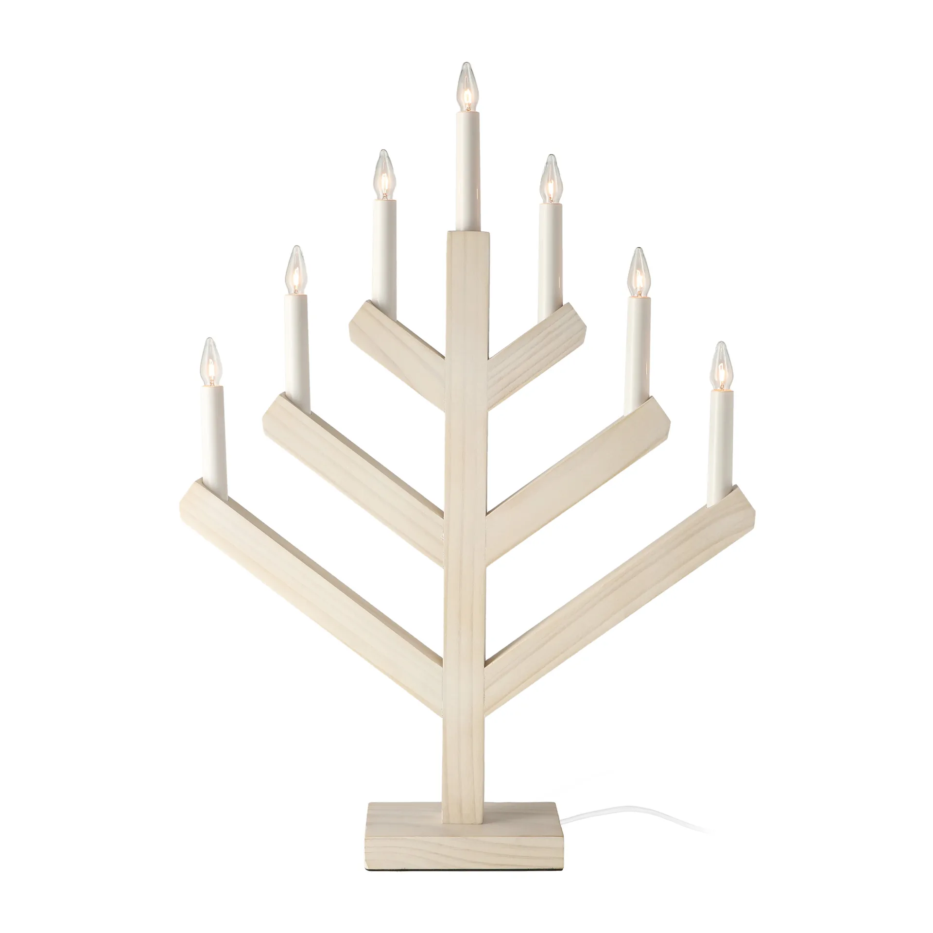 Pine adventslysestake 62 cm, Hvitlasert Scandi Living