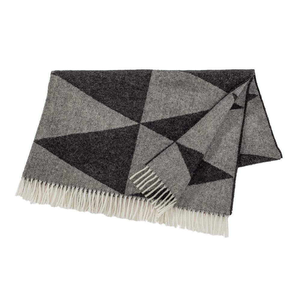 Bilde av Scandi Living Rime ullpledd Charcoal