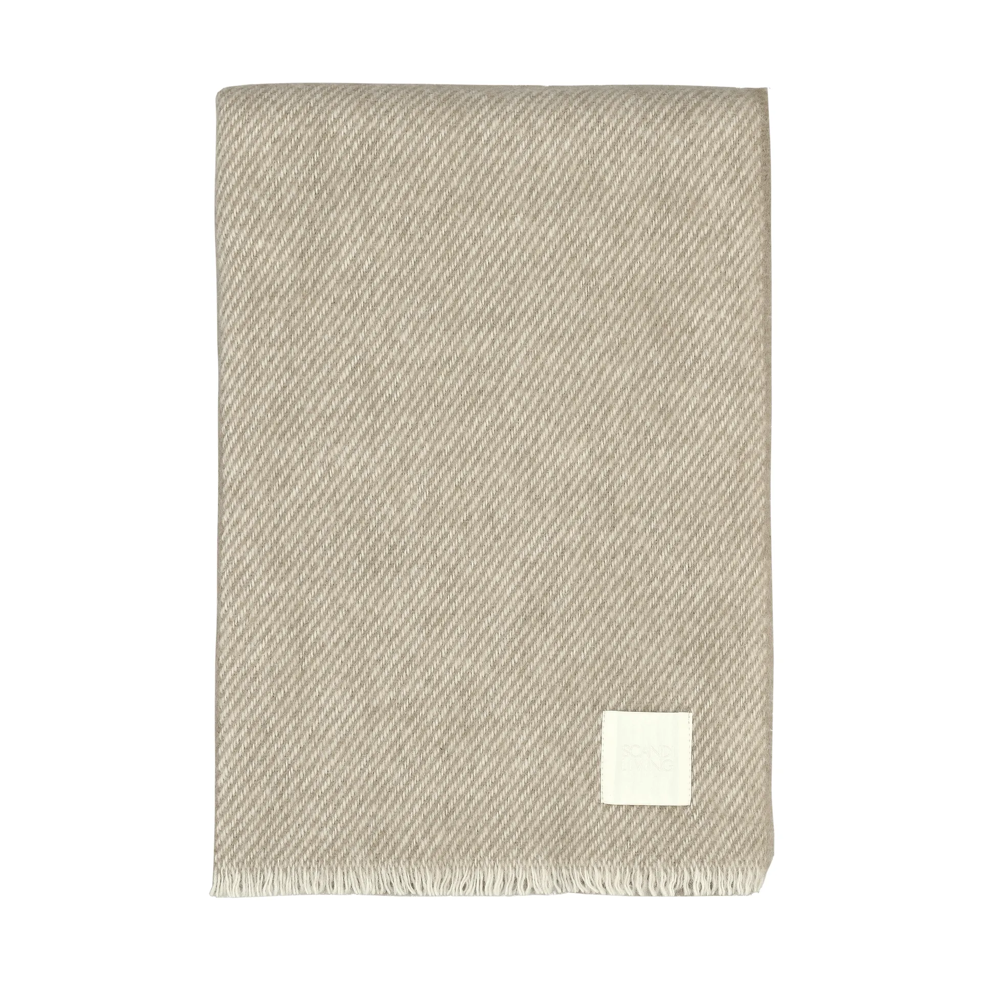 Row stripete ullpledd, Beige, 120x185 cm Scandi Living