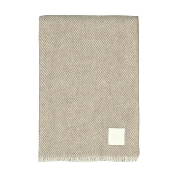 Row stripete ullpledd - Beige, 120x185 cm - Scandi Living