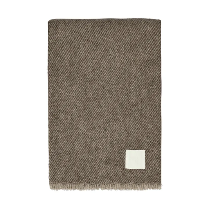Row stripete ullpledd - Brun, 120x185 cm - Scandi Living