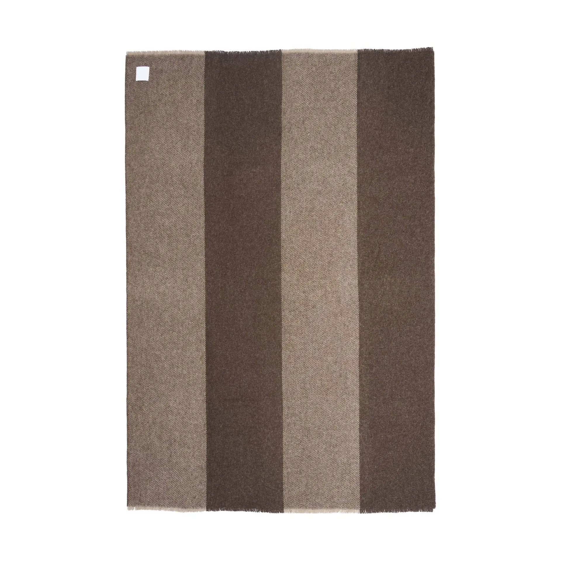 Row stripete ullpledd, Brun, 120x185 cm Scandi Living