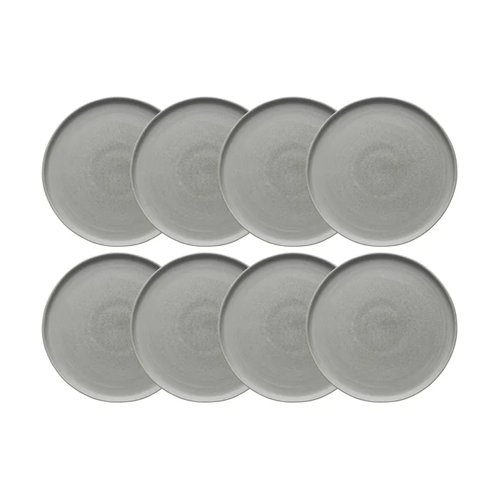 Sandsbro middagstallerken lysegrå, Ø26 cm, 8-pk - Scandi Living