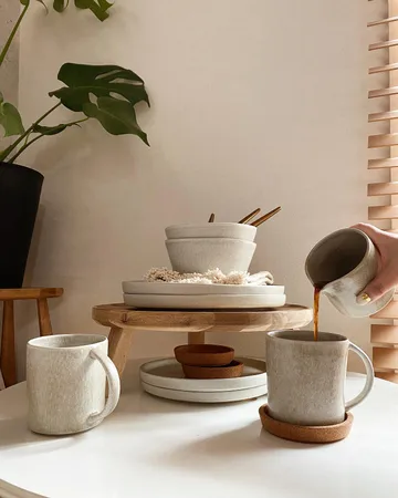 Sandsbro pastatallerken lysegrå, Ø23 cm, 4-pk - Scandi Living