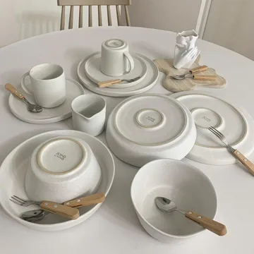 Sandsbro pastatallerken offwhite, Ø23 cm, 6-pk - Scandi Living