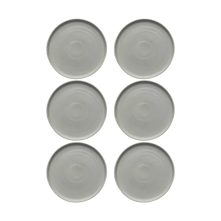 Sandsbro tallerken lysegrå, Ø20 cm, 6-pk - Scandi Living