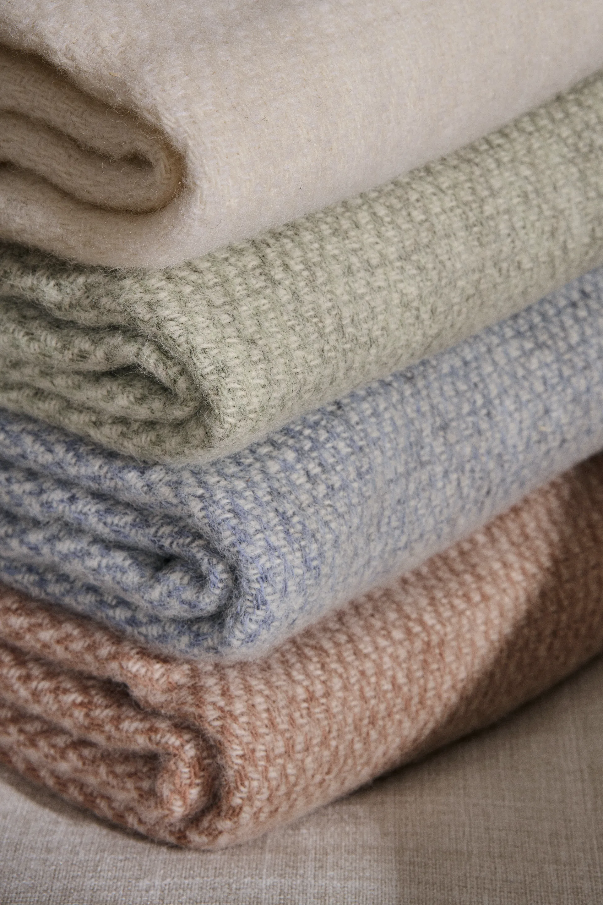 Sandstone ullpledd 130x180 cm, Beige Scandi Living