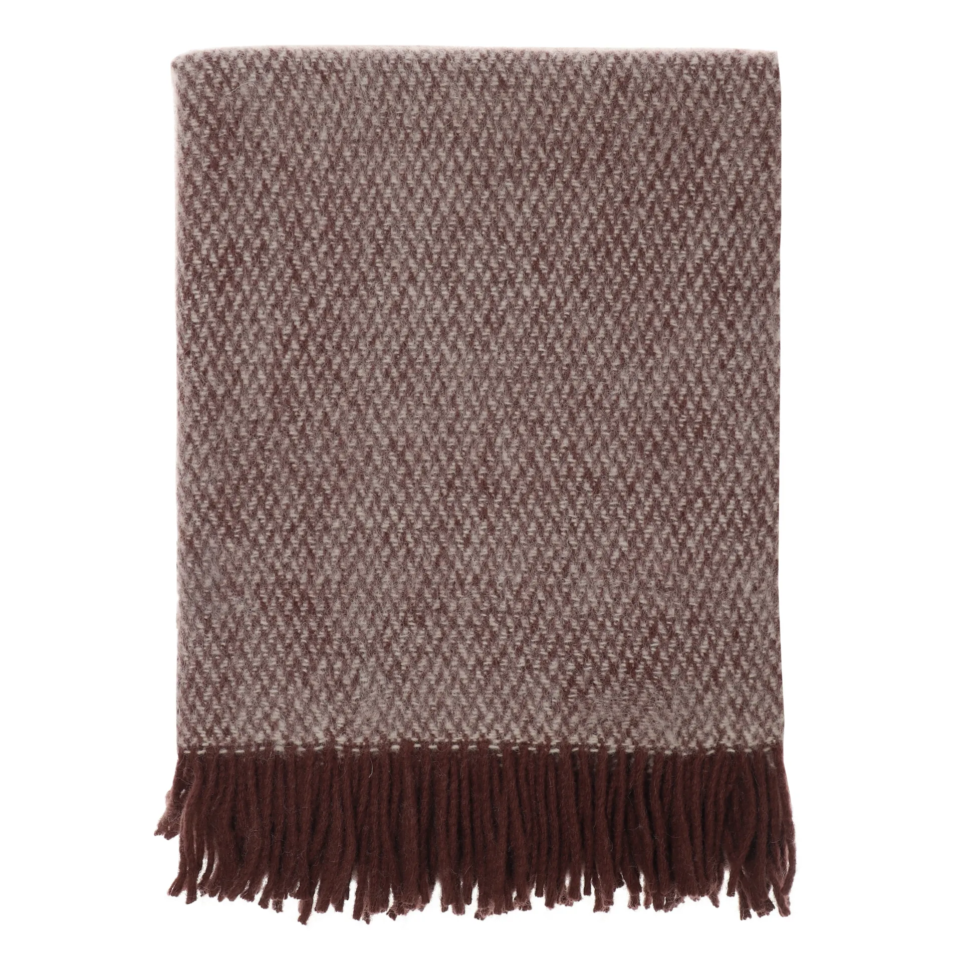 Sandstone ullpledd 130x180 cm, Burgunder Scandi Living