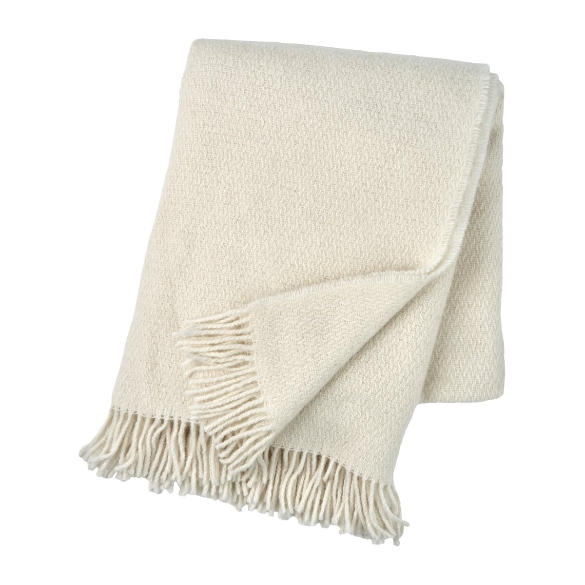 Bilde av Scandi Living Sandstone ullpledd 130x180 cm Off-white