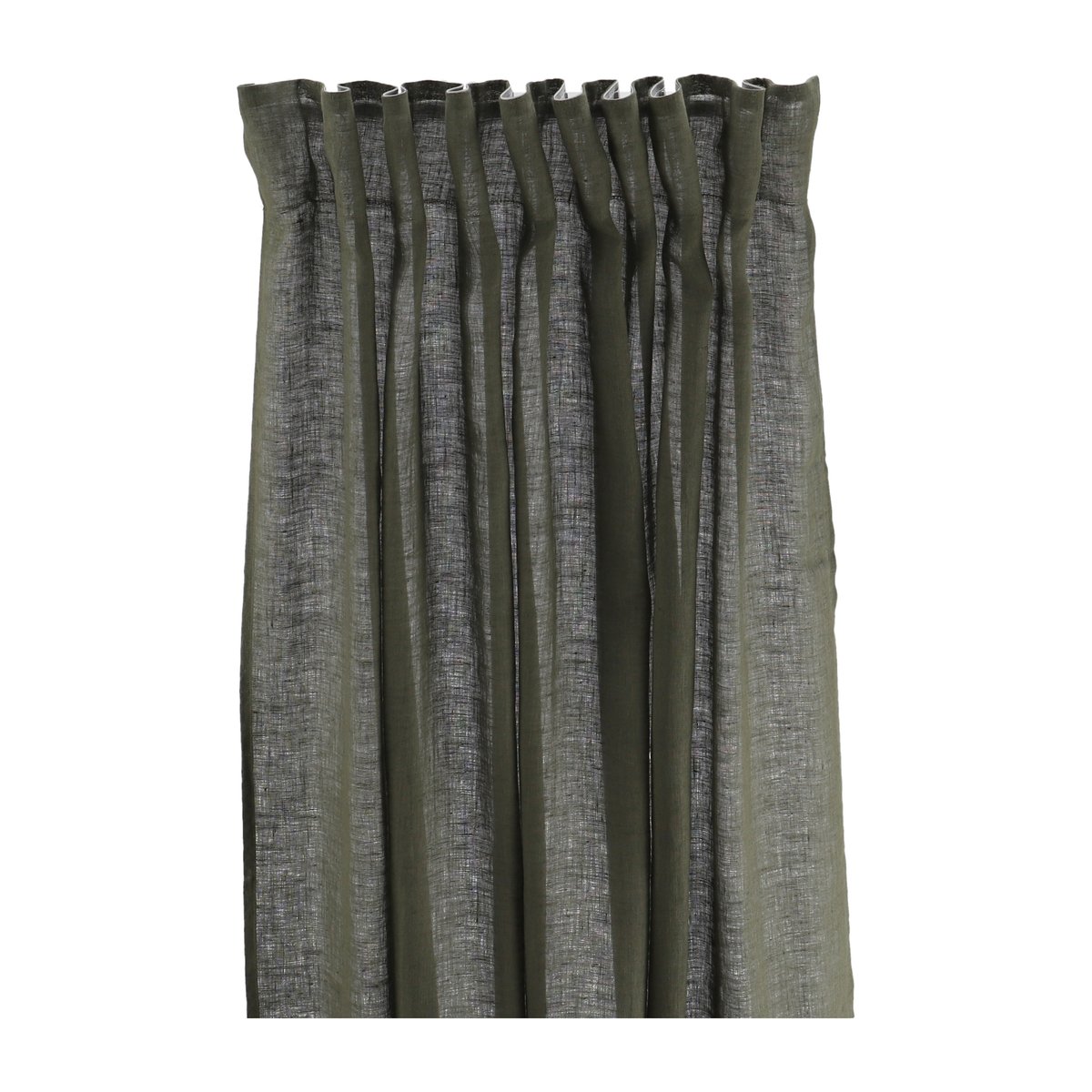 Bilde av Scandi Living Serenity gardinlengde med multibånd 129 x 250 cm Forest green