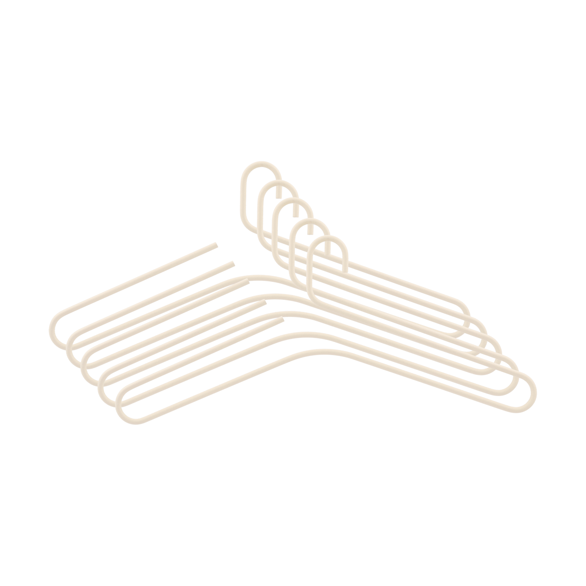 Scandi Living Smooth kleshenger 5-pk Beige