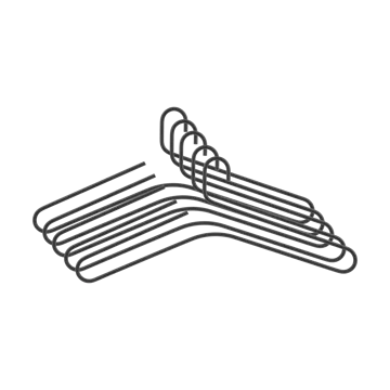 Smooth kleshenger 5-pk - Black - Scandi Living