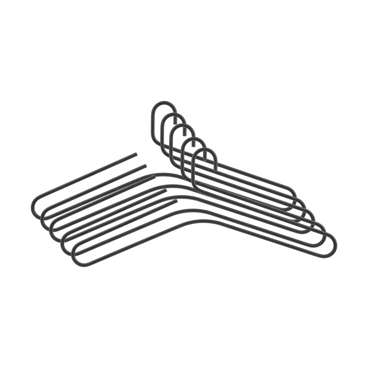 Scandi Living Smooth kleshenger 5-pk Black | Skandinavisk Design | Kleshengere & Klesstativ | Svart