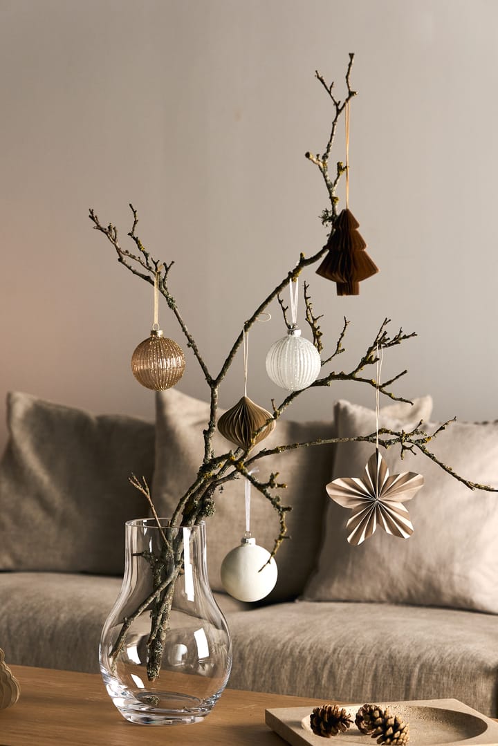Snowing juletrekule 6-pakning, White Scandi Living
